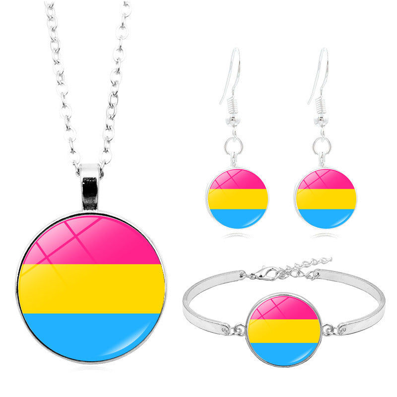 Collares de gema de tiempo iridiscente al por mayor